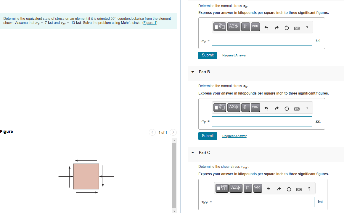 Solved Determine the normal stress σx′. Express your answer | Chegg.com