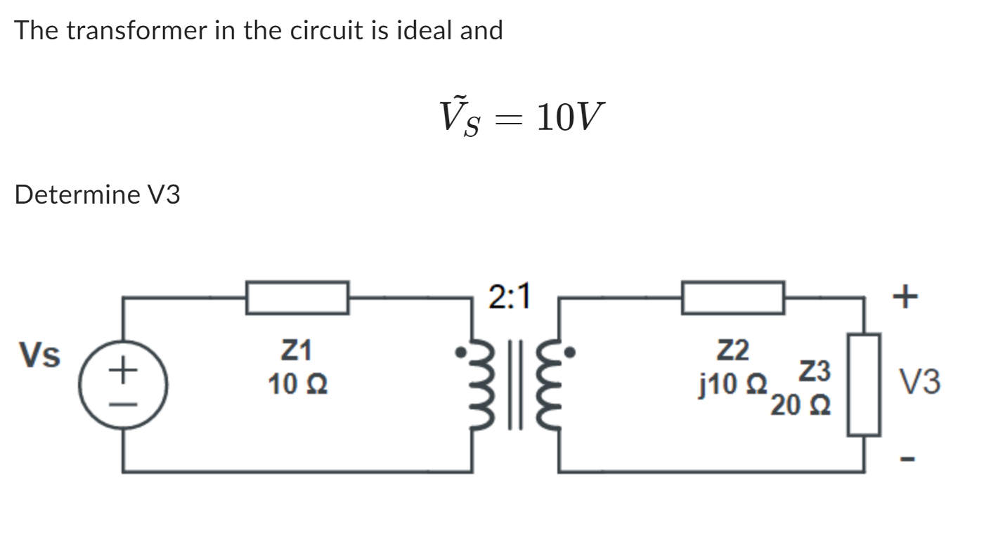 Solved Find the equivalent impedance at the primary of the | Chegg.com