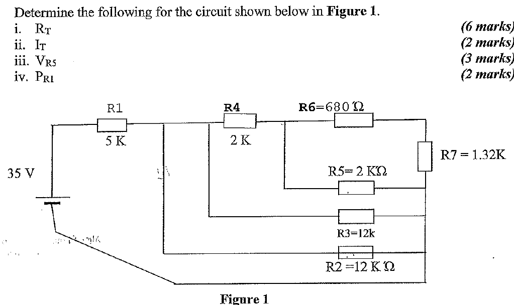 Solved Determine the following for the circuit shown below | Chegg.com