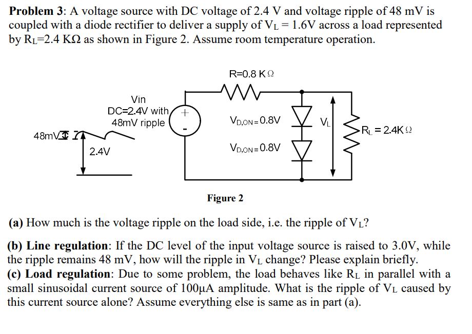 Solved Problem 3: A voltage source with DC voltage of 2.4 V | Chegg.com