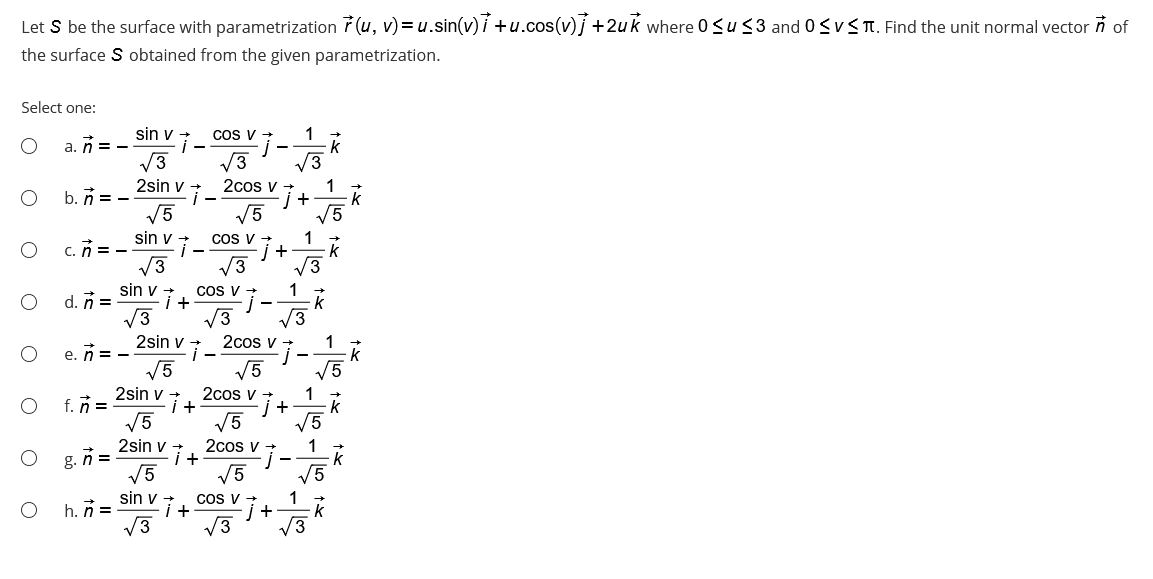 Solved Let S Be The Surface With Parametrization 1 U V Chegg Com