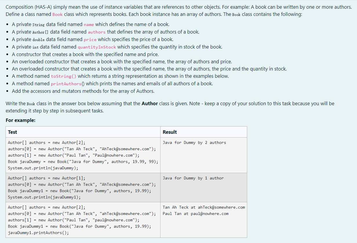 Solved Composition (HAS-A) simply mean the use of instance | Chegg.com