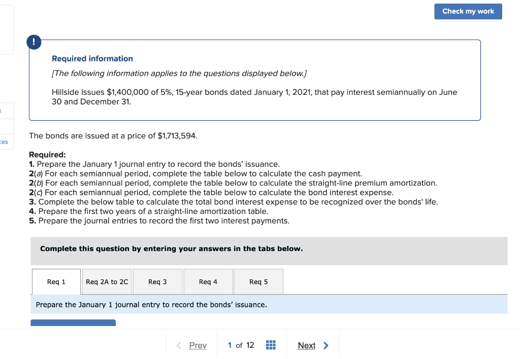 Solved Check my work ! Required information [The following | Chegg.com