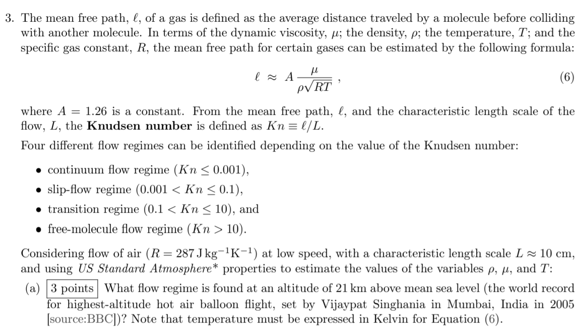 Solved On which parameters does the mean free path of a gas