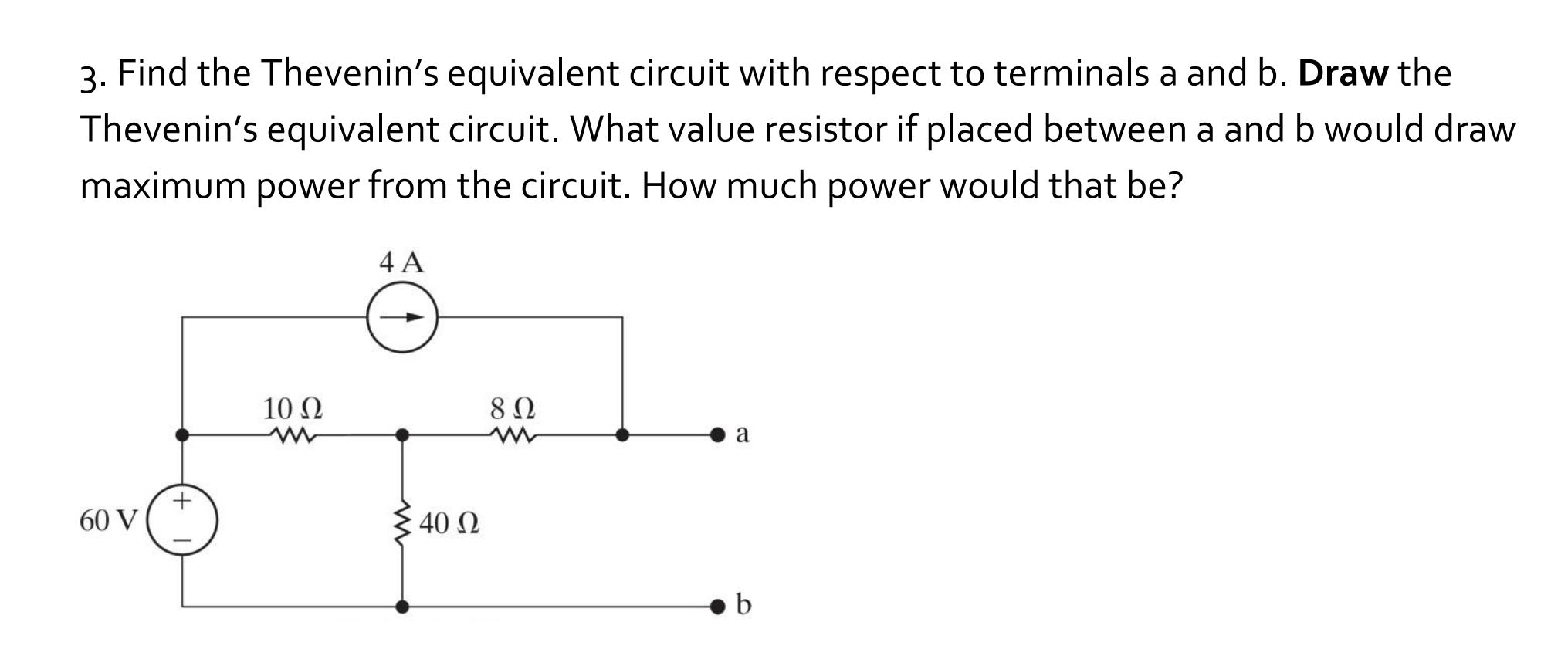 Solved 3. Find The Thevenin's Equivalent Circuit With | Chegg.com