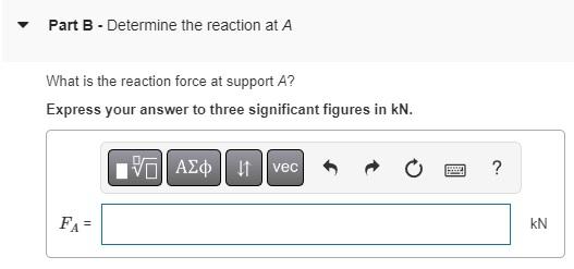 Solved Part B - Determine The Reaction At A What Is The | Chegg.com