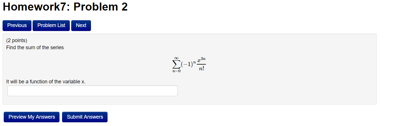 Solved Homework7: Problem 2 Previous Problem List Next (2 | Chegg.com