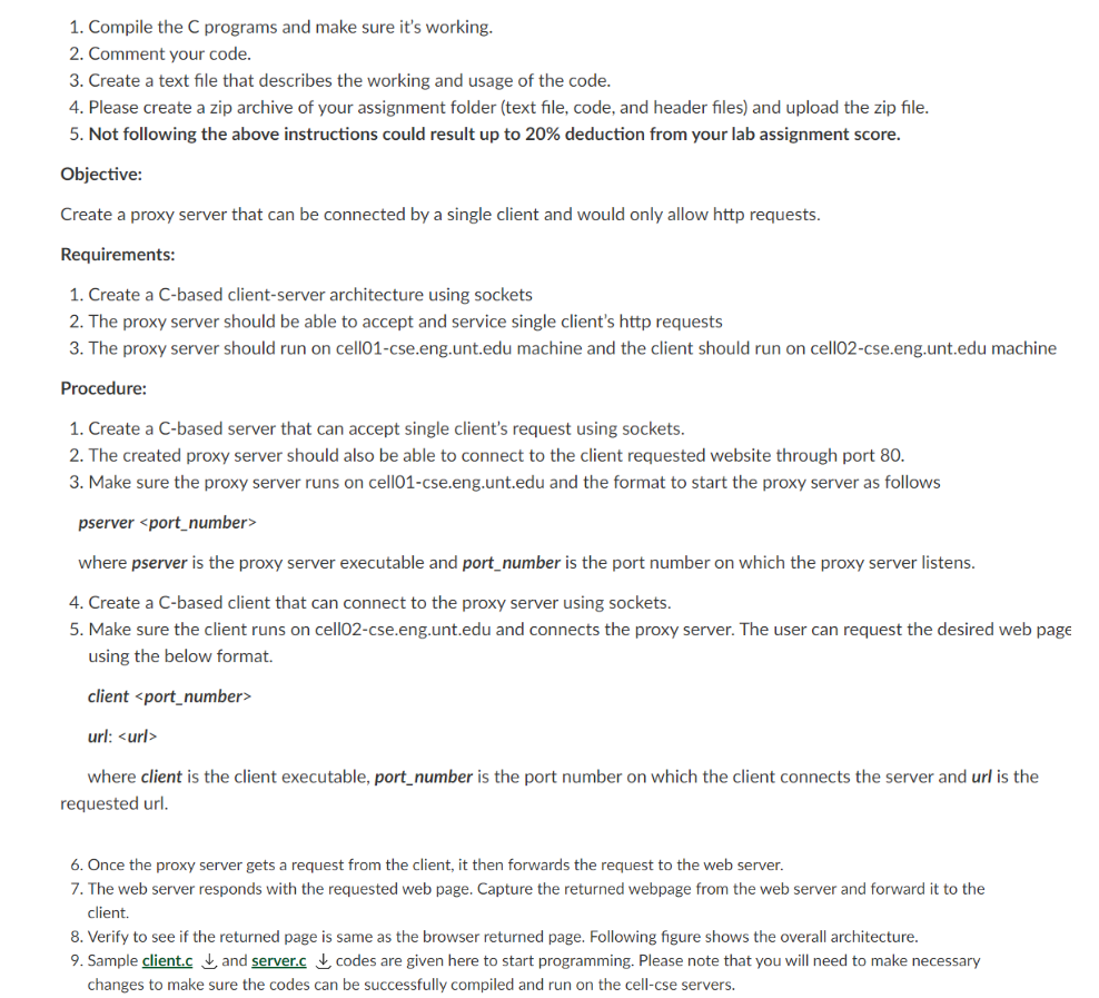 Solved 1. Compile the C programs and make sure it's working. | Chegg.com