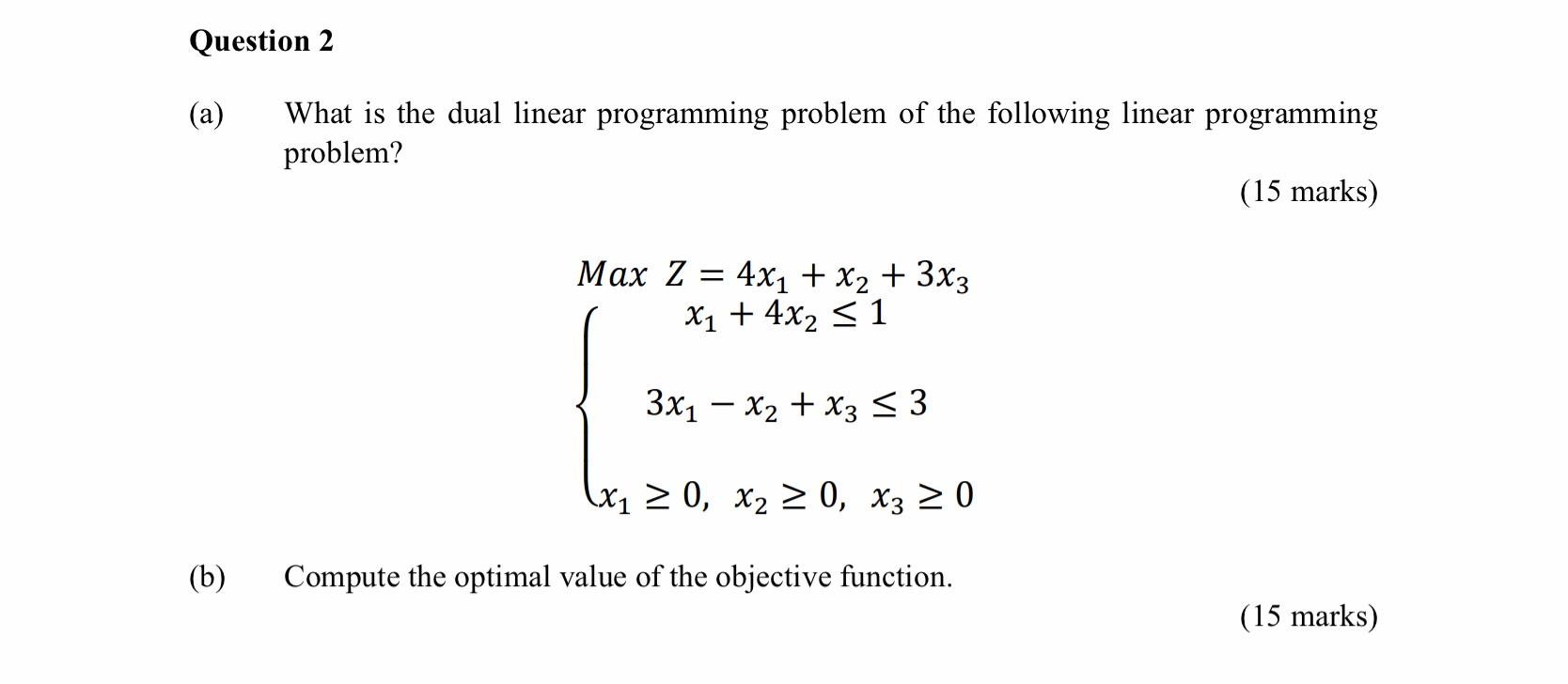 solved-a-what-is-the-dual-linear-programming-problem-of-chegg