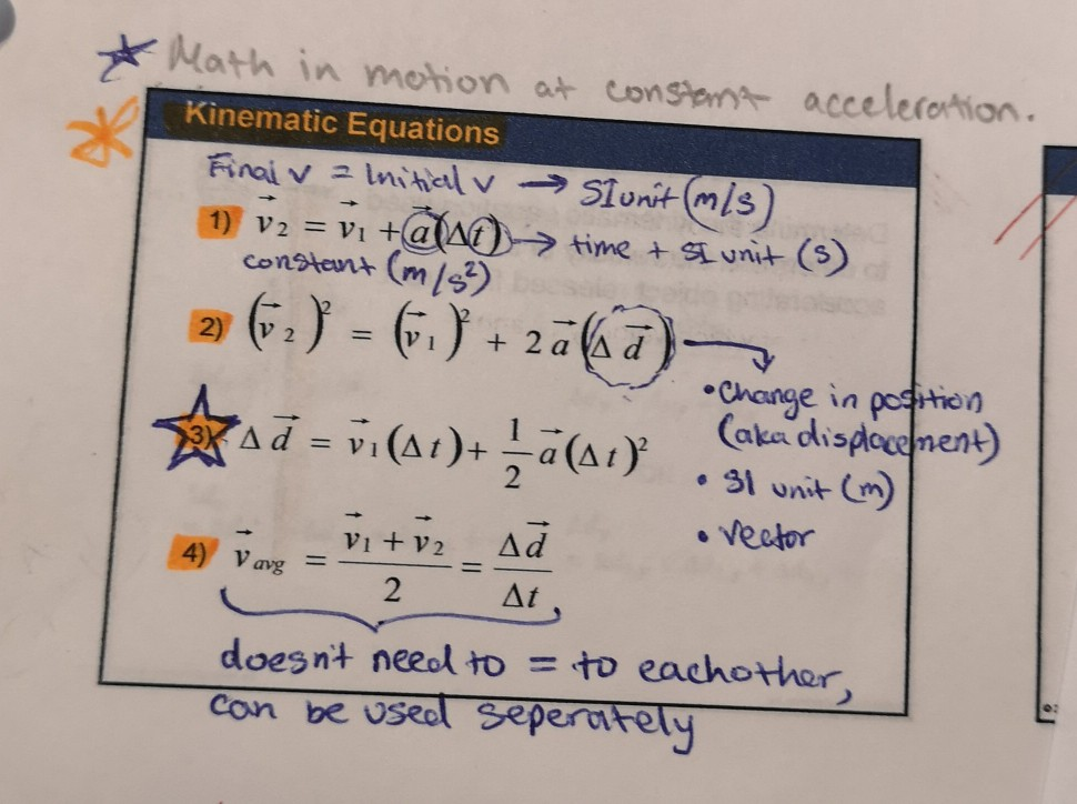 kinematic equations solver