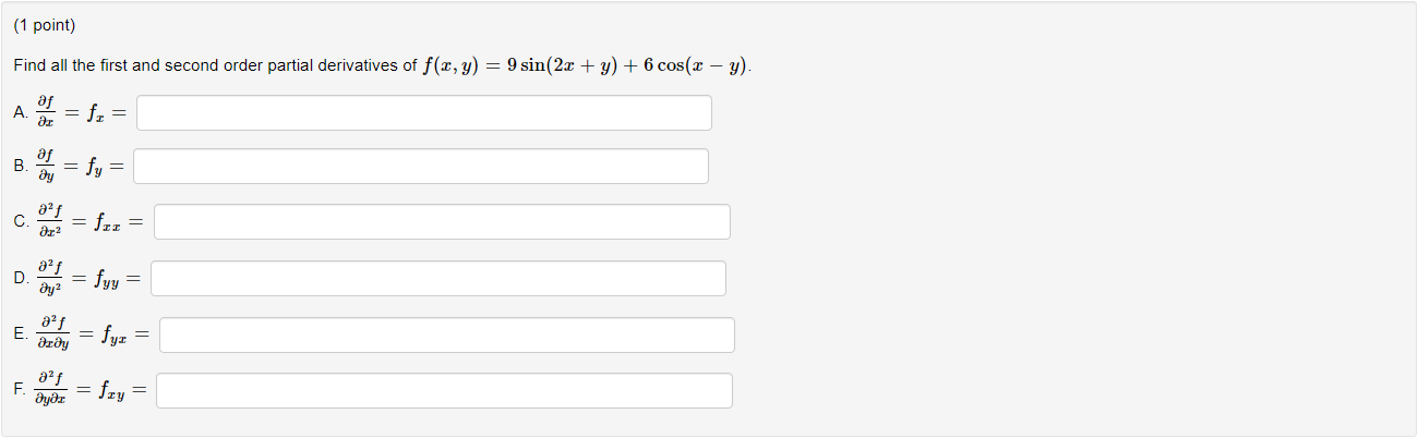 Solved Find All The First And Second Order Chegg