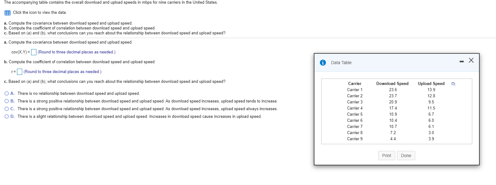 Solved The accompanying table contains the overall download