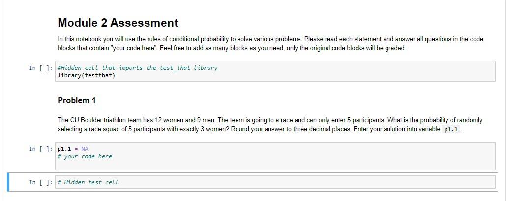 Solved Module 2 Assessment In this notebook you will use the | Chegg.com