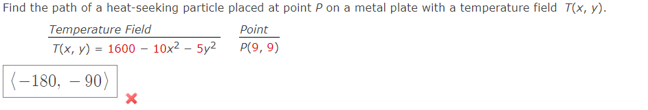 Solved Find the path of a heat-seeking particle placed at | Chegg.com