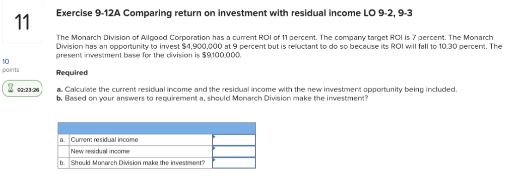 invest residual calculator