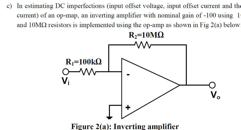 noninverting op amp offset voltage input output