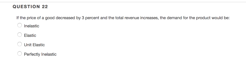 Solved QUESTION 22 If the price of a good decreased by 3 | Chegg.com