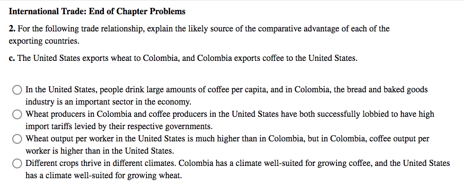 Solved International Trade End Of Chapter Problems 2 For Chegg Com<script async src=