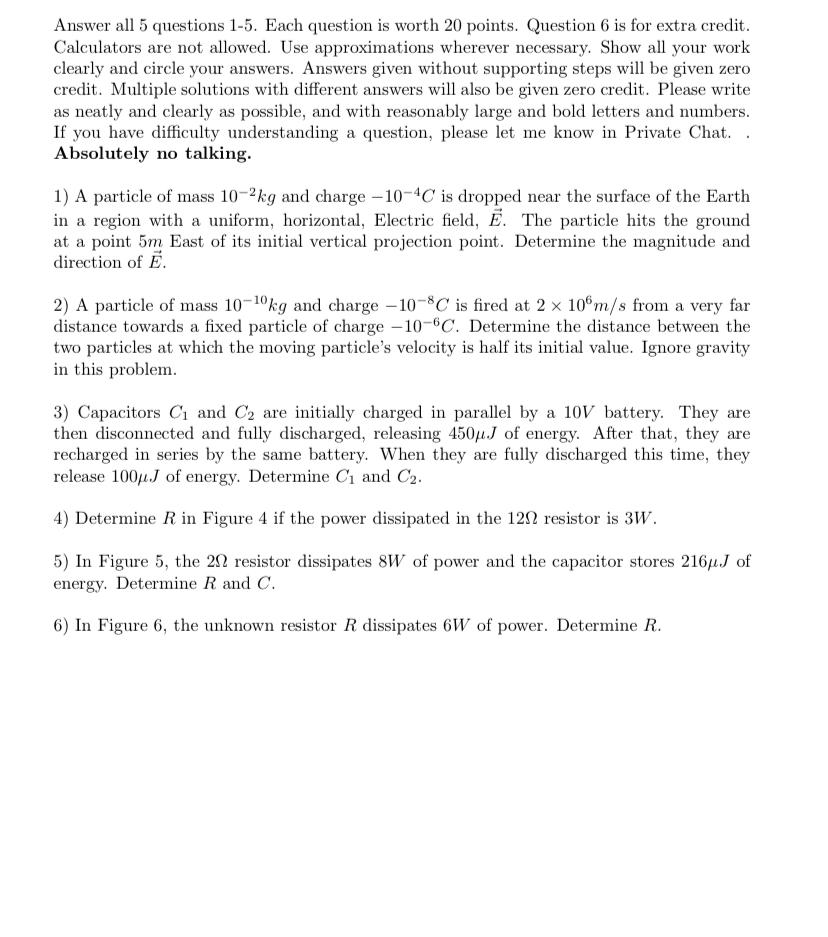 Solved Answer all 5 questions 1-5. Each question is worth 20 | Chegg.com