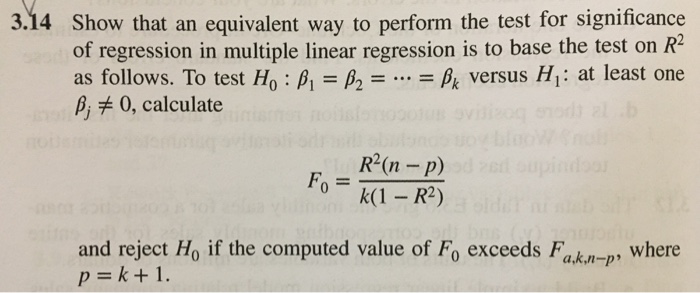 Solved 3.14 Show that an equivalent way to perform the test | Chegg.com