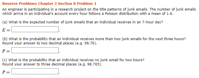 Solved Reserve Problems Chapter 3 Section 8 Problem 1 An | Chegg.com