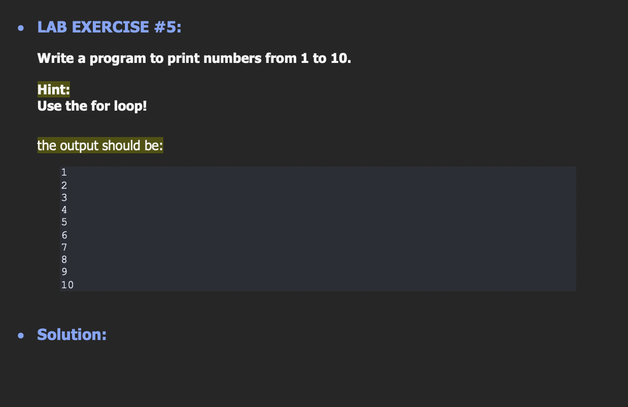 solved-lab-exercise-5-write-a-program-to-print-numbers-chegg
