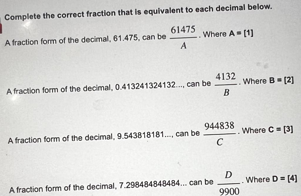 what is the decimal equivalent of fraction 3 4