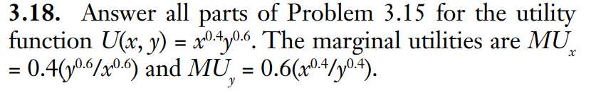 Solved 3.18. Answer all parts of Problem 3.15 for the | Chegg.com