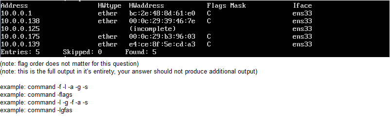 Solved Which command and flags produced this output? Iface | Chegg.com
