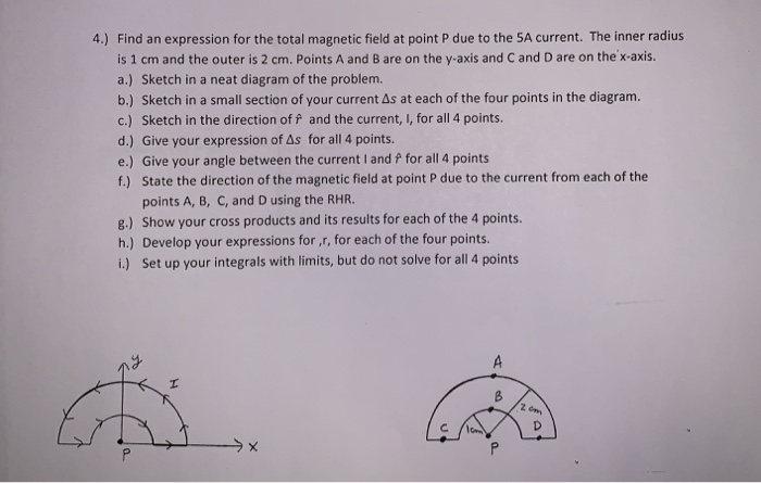 Solved Find an expression for the total magnetic field at | Chegg.com