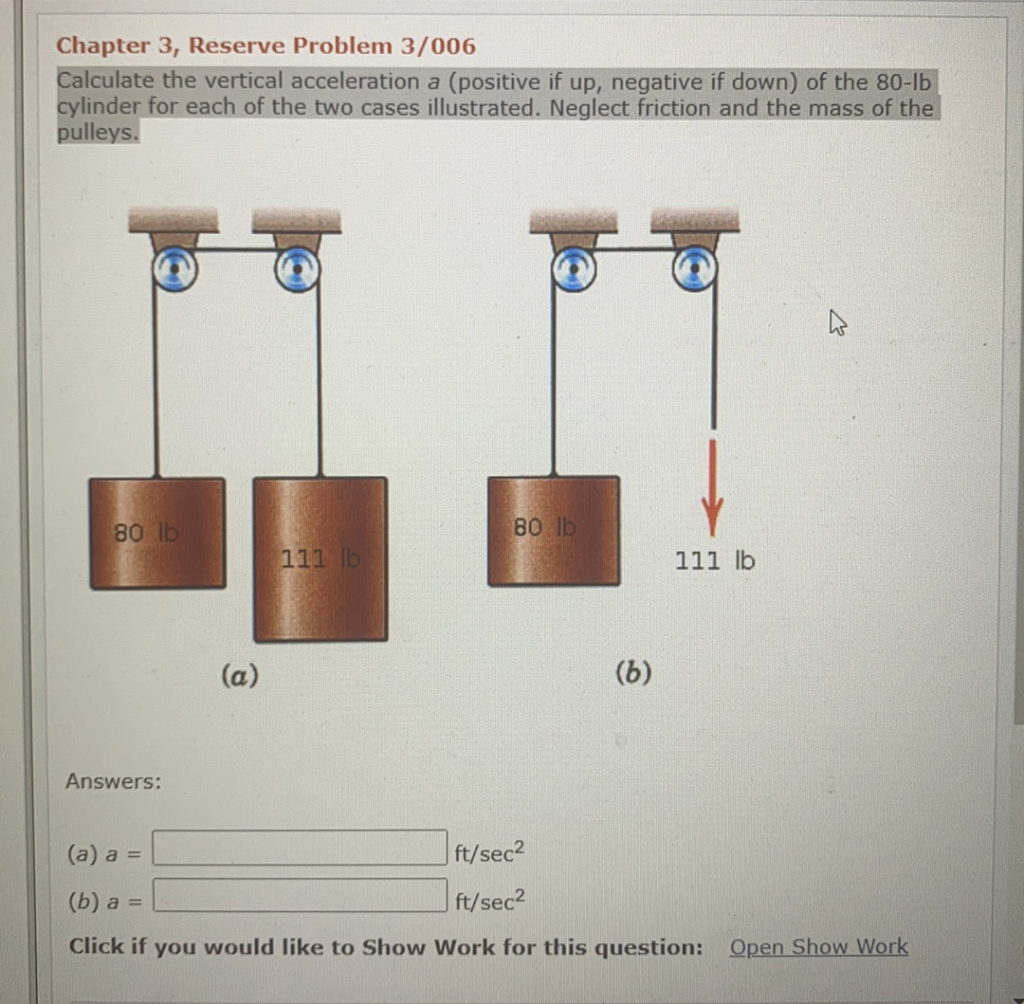 Solved Calculate the vertical acceleration a (positive if