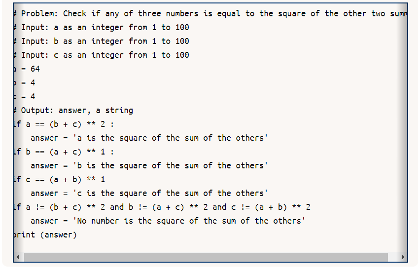 Solved A program is required to compare three numbers to see | Chegg.com