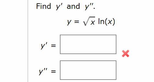 Solved Find y' and y