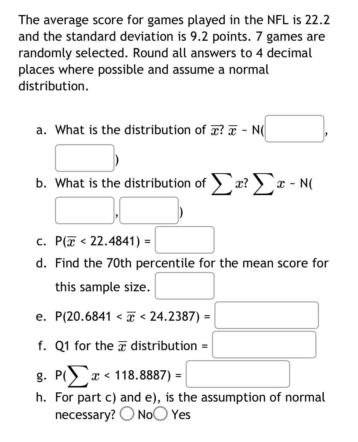 solved-the-average-score-for-games-played-in-the-nfl-is-22-2-chegg