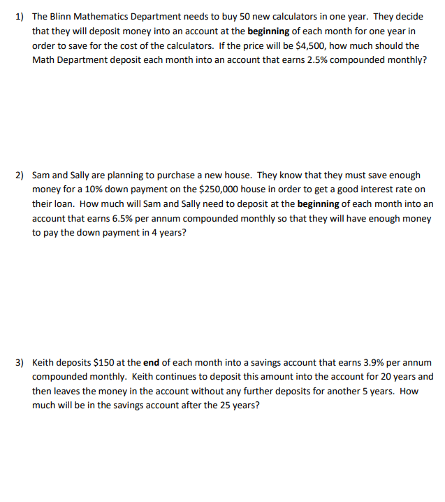 Solved Please help me solve it with just the Calculator TVM | Chegg.com