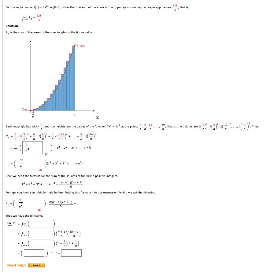 Solved For The Region Under F X 2x2 On [0 4] Show That The