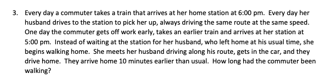 Solved 3. Every day a commuter takes a train that arrives at | Chegg.com