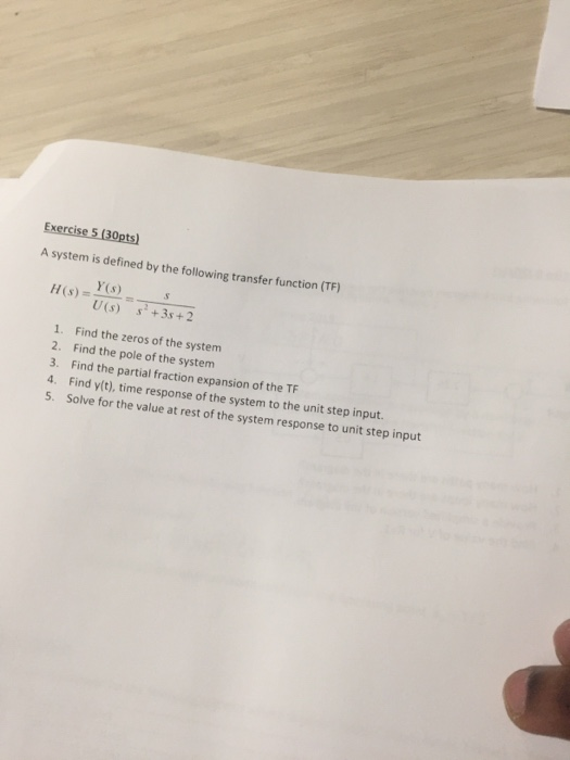 Solved A system is defined by the following transfer | Chegg.com