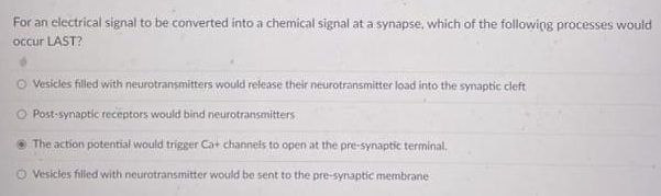 Solved For an electrical signal to be converted into a | Chegg.com