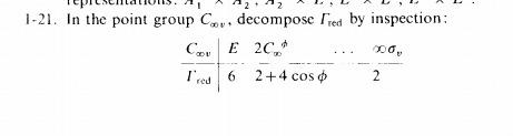 Solved Problems 1-18. Decompose the reducible representation | Chegg.com
