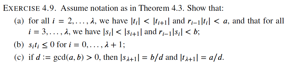 Solved EXERCISE 4.9. Assume notation as in Theorem 4.3. Show | Chegg.com