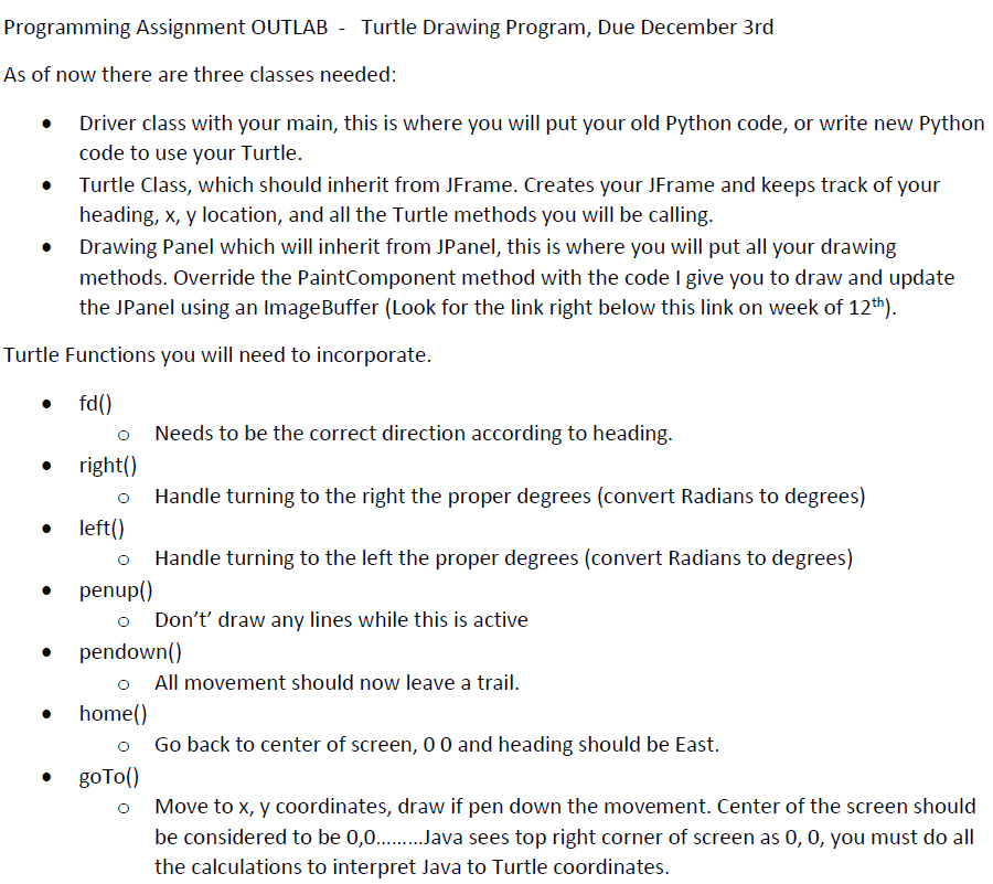 github - asweigart art-of-turtle-programming: various... Programming Assignment OUTLAB - Turtle Drawing | Chegg.com