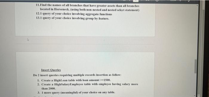 Solved please write the sql statement for each | Chegg.com