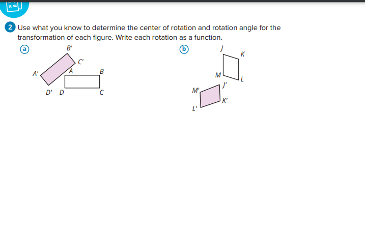 how to determine the center of rotation