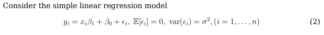 Solved Consider the simple linear regression model Yi = x;ßı | Chegg.com