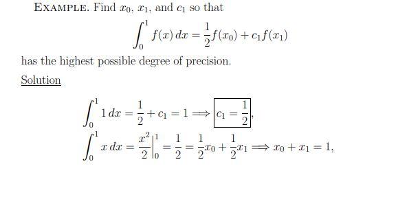 2. Find the degree of precision (definition on page | Chegg.com