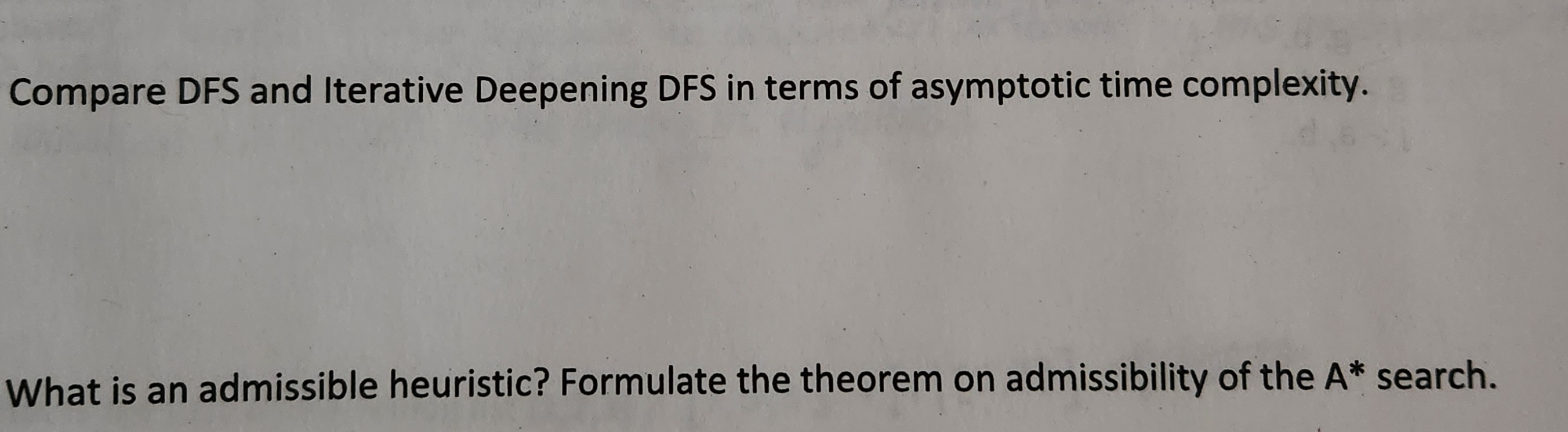 Solved compare dfs and iterative deepening dfs in terms of chegg