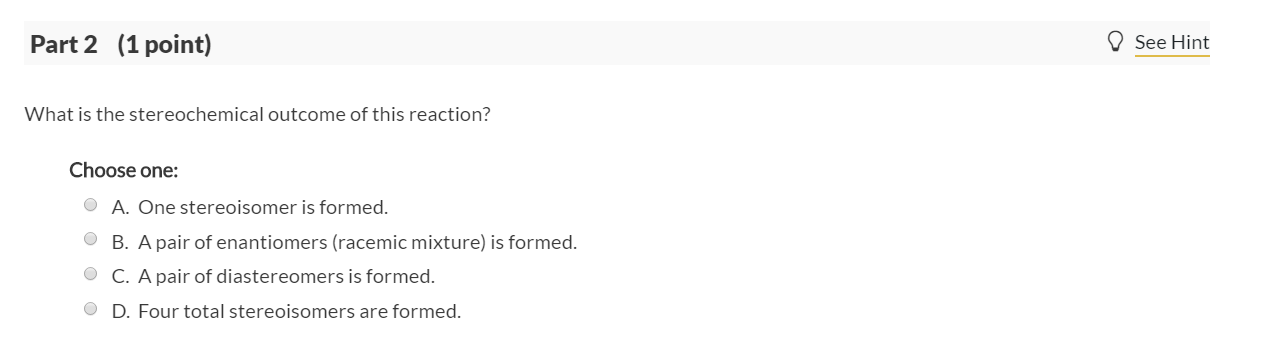 Solved 14 Question (2 points) e See page 1014 Predict the | Chegg.com
