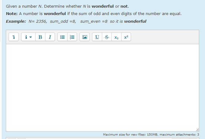 Solved Given a number N. Determine whether N is wonderful or | Chegg.com