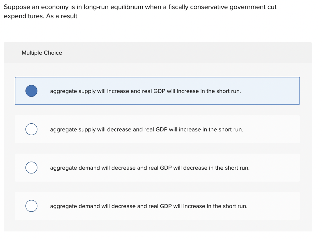 Solved Suppose an economy is in long-run equilibrium when a | Chegg.com